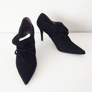Stuart Weitzman Black Suede Pointed Toe Heels